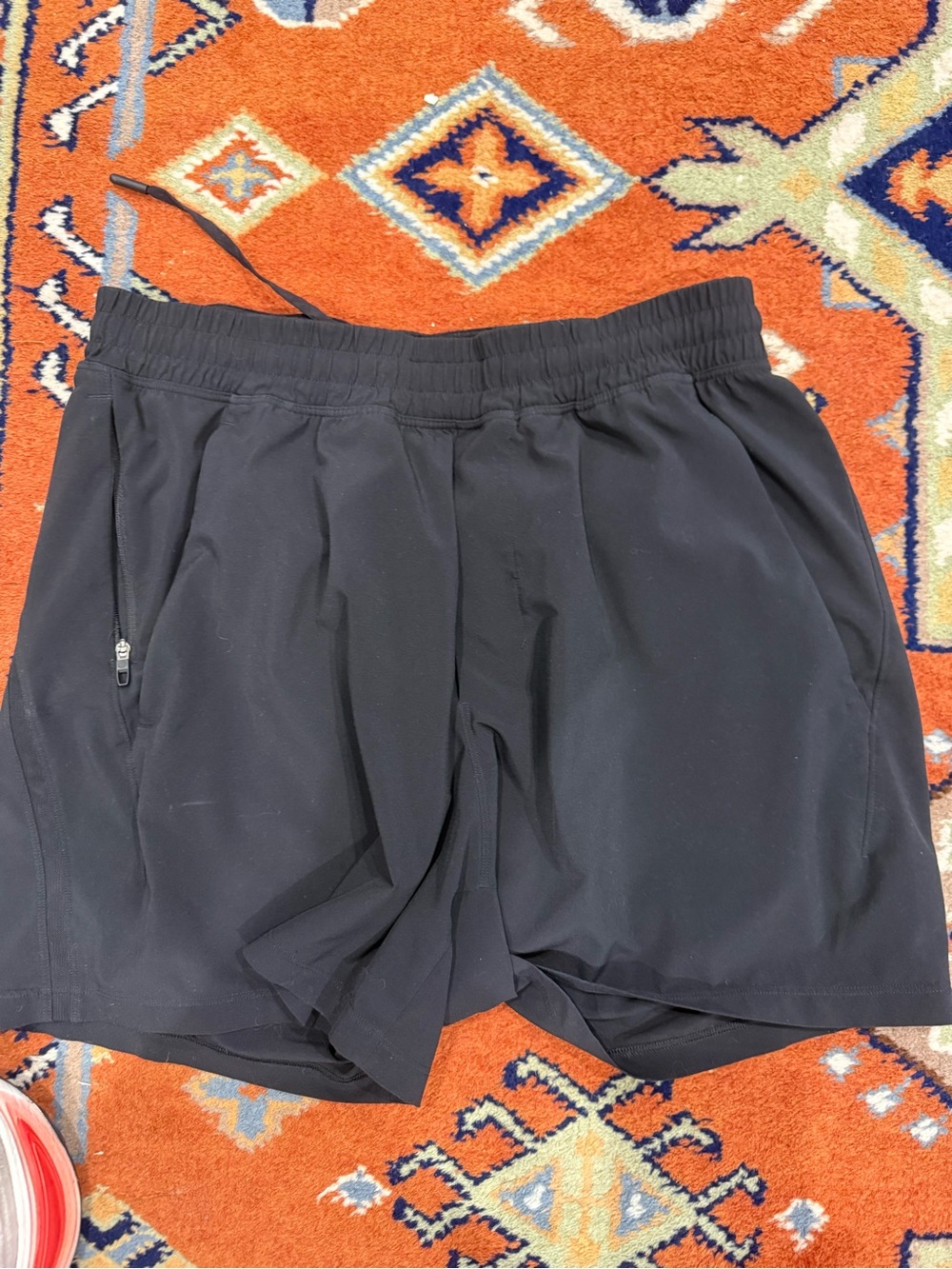 lululemon athletica Men's Black Athletic Shorts with Zip Pocket